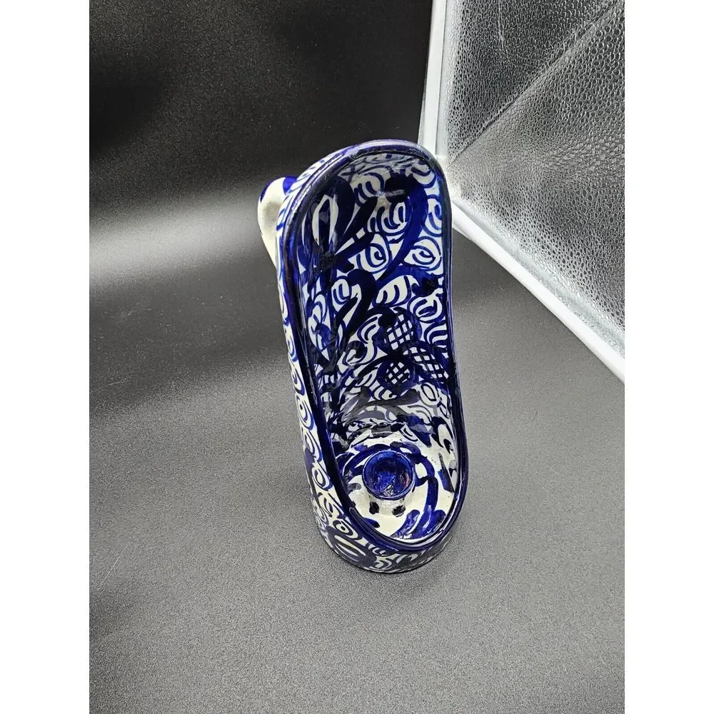 Mallorca Handle Painted Ceramic Candle Lantern‎